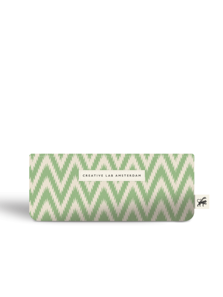 Creative Lab Amsterdam Ikat Green Pencil Case/Pouch small