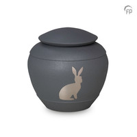 HU 289 Metal pet urn silhouette rabbit
