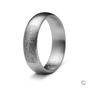 Atlantis Memorials RF 01.6M Ring brushed with fingerprint