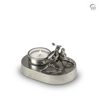 GGP 163 Tin ash sculpture - Eternal love, oval