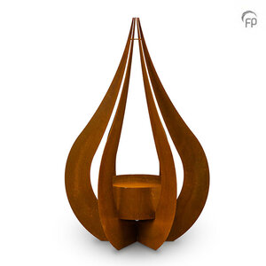 Sieben Design CST 001 Weathering steel urn garden ornament Teardrop