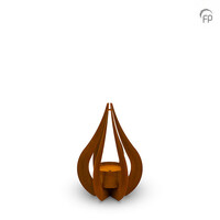 CST 001 S Weathering steel urn garden ornament Teardrop small