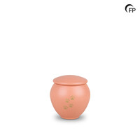 HU 908 S Metal pet urn small - Peach Sunset