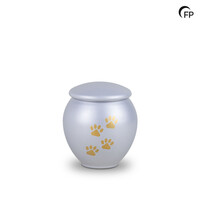 HU 904 M Metal pet urn medium - Silver Glow