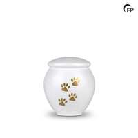 HU 902 M Metal pet urn medium - Serenity White