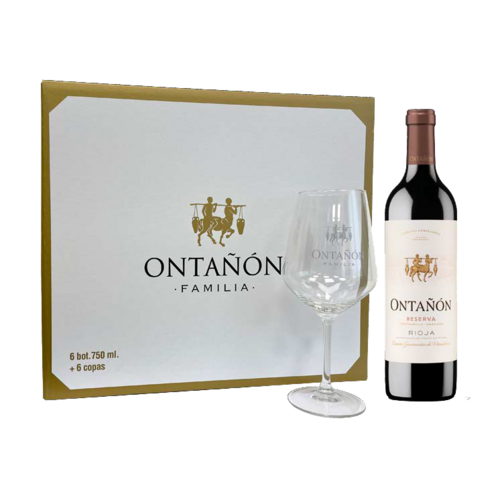 Conventioneel Ontanon Reserva - 6 flessen & 6 Luxe wijnglazen