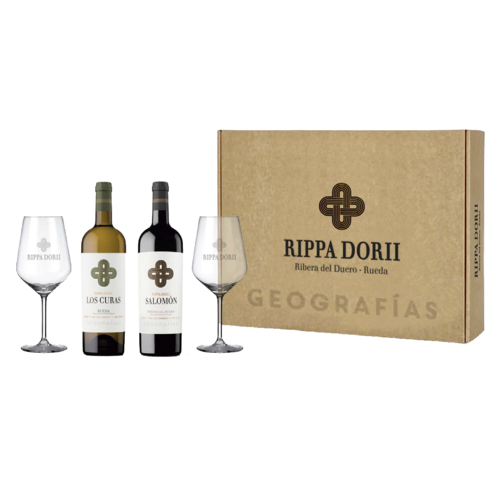 Conventioneel Rippa Dorii Los Curas en Salomon + 2 wijnglazen