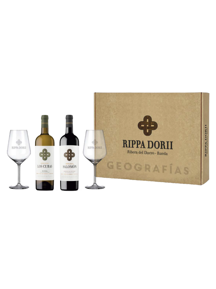 Conventioneel Rippa Dorii Los Curas en Salomon + 2 wijnglazen