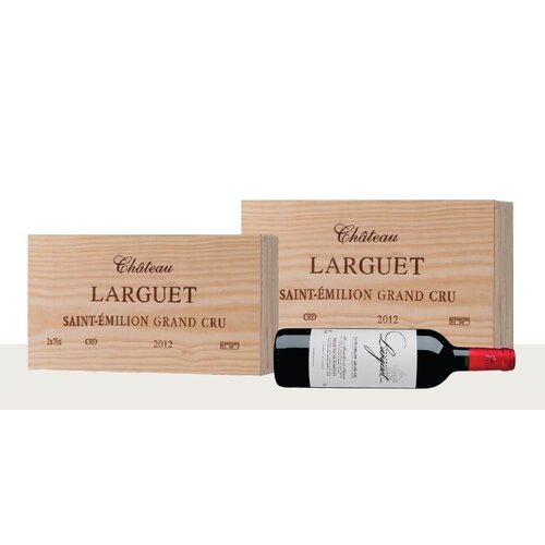 Conventioneel Château Larguet Houten Kist - 2 flessen