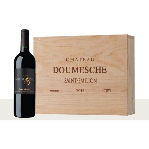 Biologisch Château Doumesche Houten Kist - 3 flessen