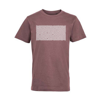 PRINTED MAZE T-SHIRT BURGUNDY