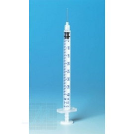 Injection syringe 1ml. U40 w. ndl. Omnican