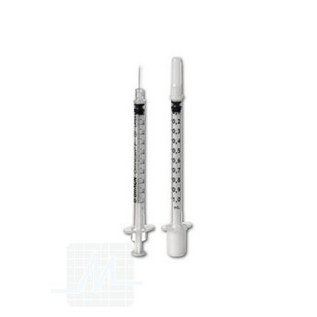 Injection syringe 1ml. U100 w. ndl. Omnican