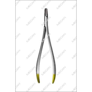 Porte-aiguille Langenbeck - longueur = 18 cm / 7" rainuré = 0.5 mm, profil standard, TC GOLD