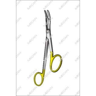 Gillies Needle Holder - 16 cm / 6-1/4", Serration = 0.4 mm, Mini Profile, Left, TC GOLD