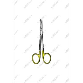 Iris Scissor - Length = 11.5 cm / 4-1/2", Curved, TC GOLD