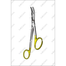 Mini Gillies Nadelhalter - 10 cm, Verzahnung = 0,4 mm, Mini-Profil, links, TC GOLD