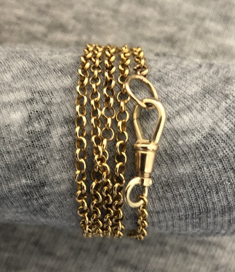 bracelet and necklace in one massive 14 crt