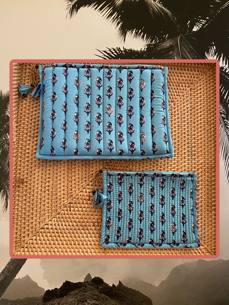 Floral quilted bag set