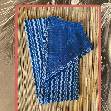 Indigo Blue double handmade Kantha throw