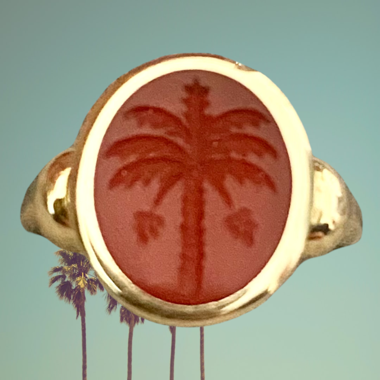 Carnelian Paradise palm signet 14 crt