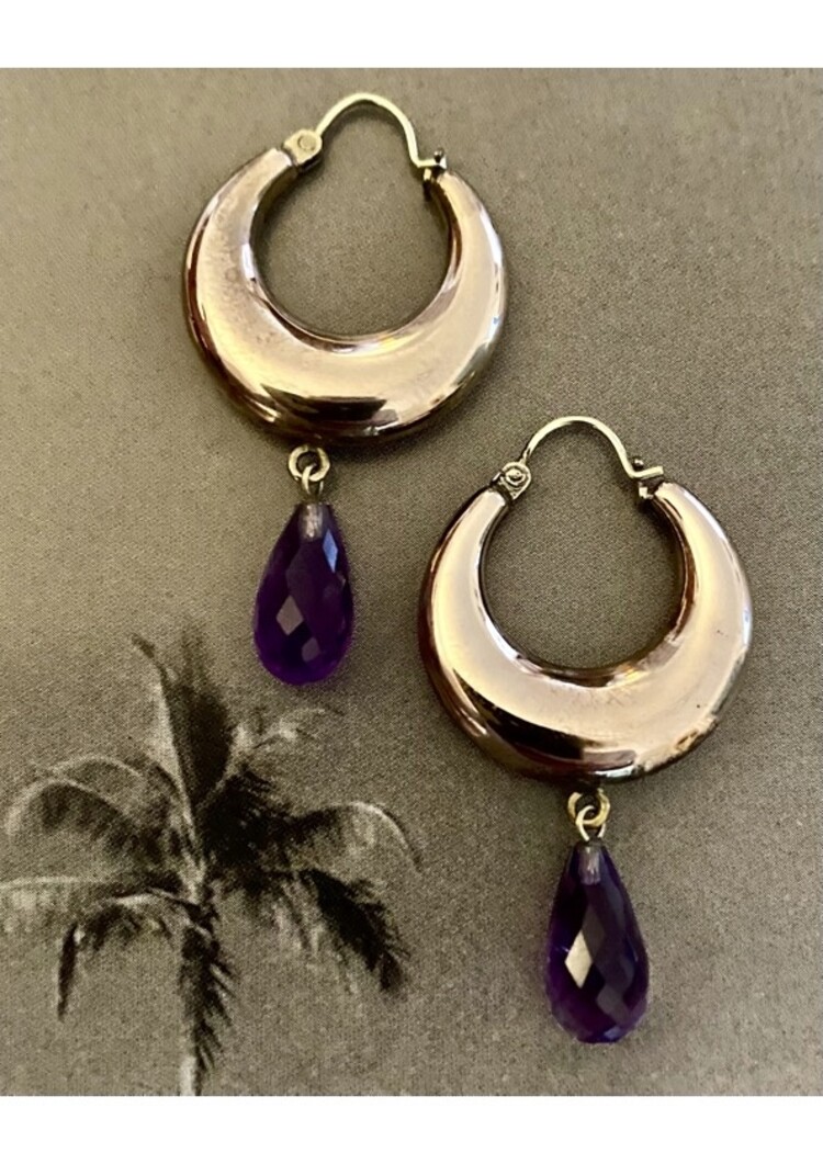 Amethyste Hoops