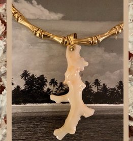 White polished coral branch