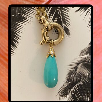 Turquoise Diamond Drop