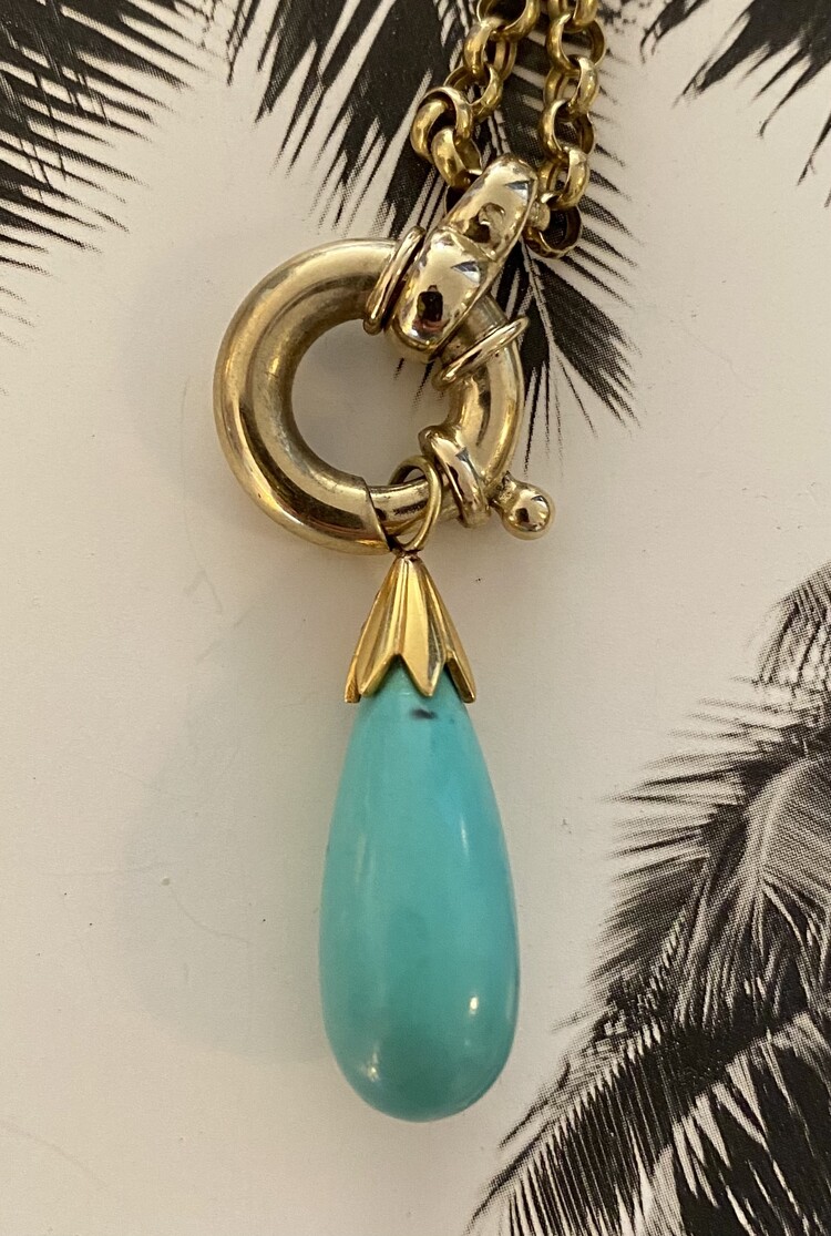 Turquoise Diamond Drop