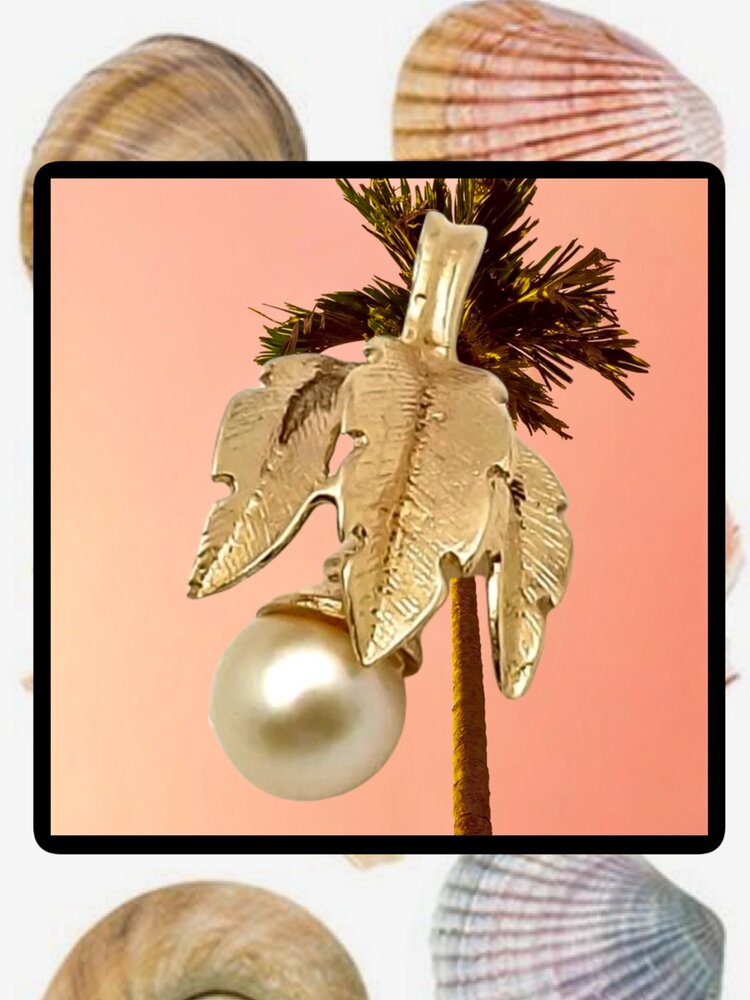 palmleaf pearl charm