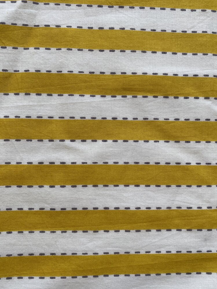 Yellow stripe tote beach bag