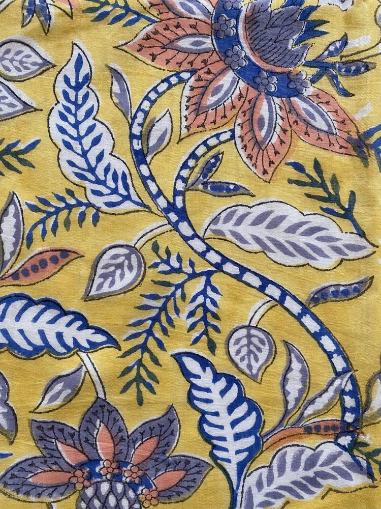 Large floral tote beach bag 100% cotton