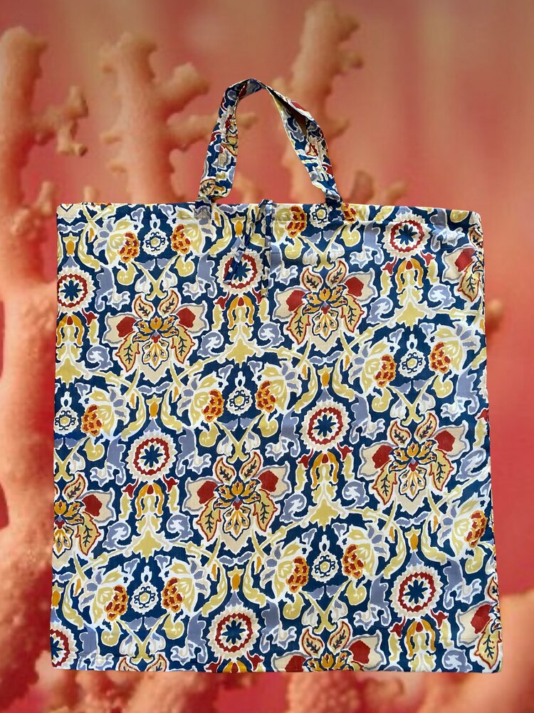 large tote floral beach bag