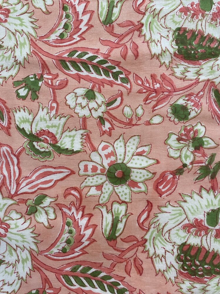 Large tote floral beach bag pink