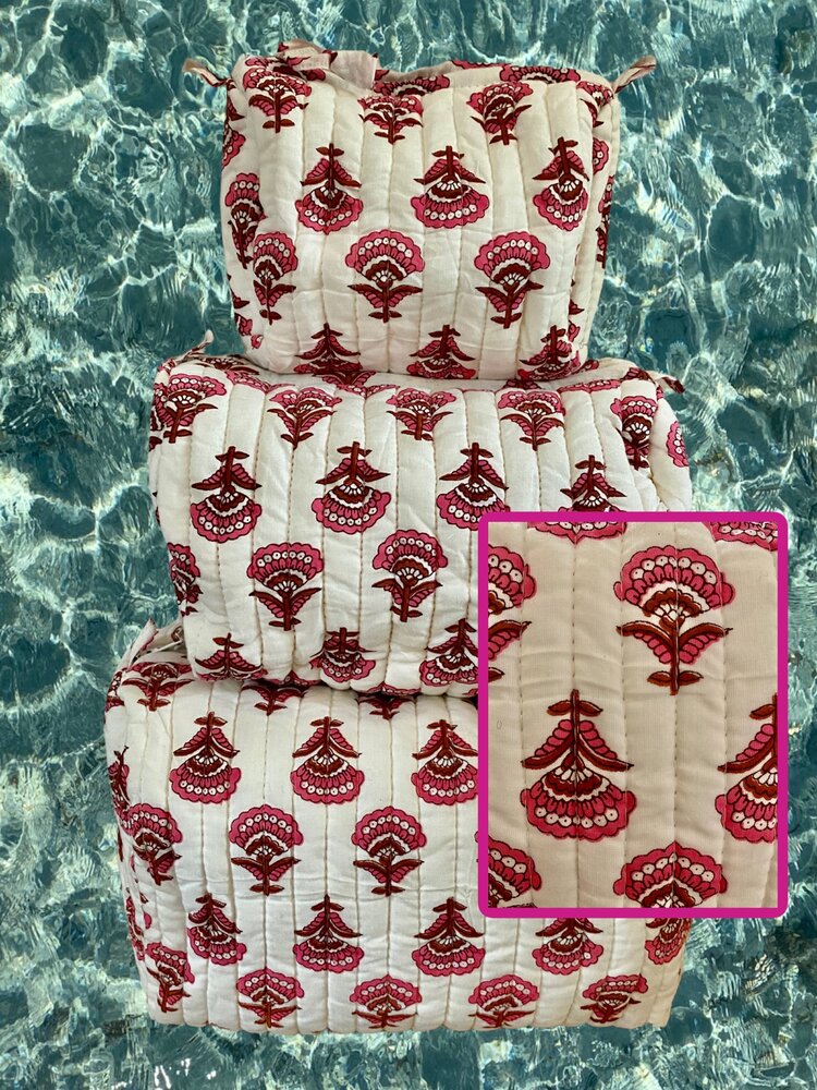 Florar print toiletry bag 3 pieces