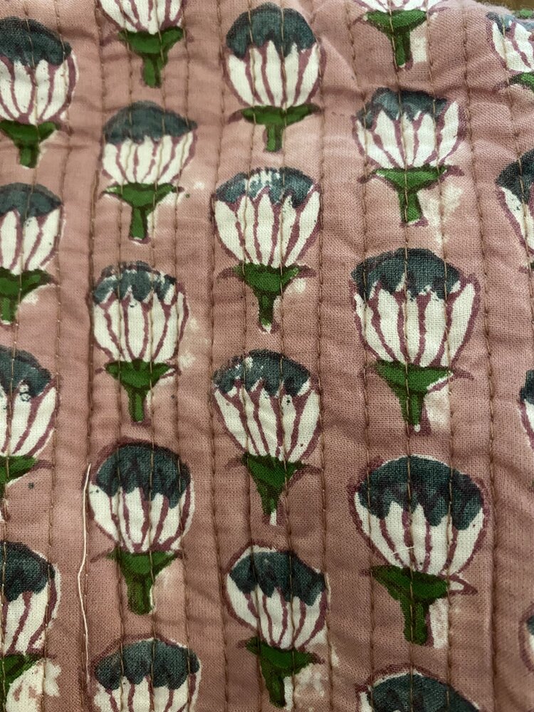 Floral toiletry bag 100% cotton