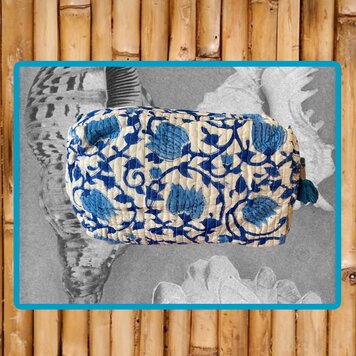 Floral toiletry bag 100% cotton Floral toiletry bag 100% cotton