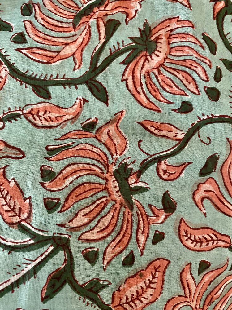 Floral bathrobe 100% cotton