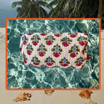 Floral toiletry bag 100% cotton Floral toiletry bag 100% cotton