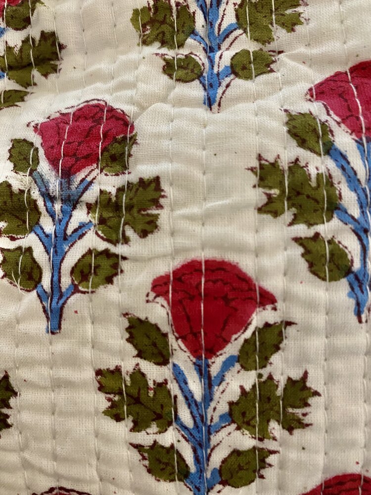 Floral toiletry bag 100% cotton