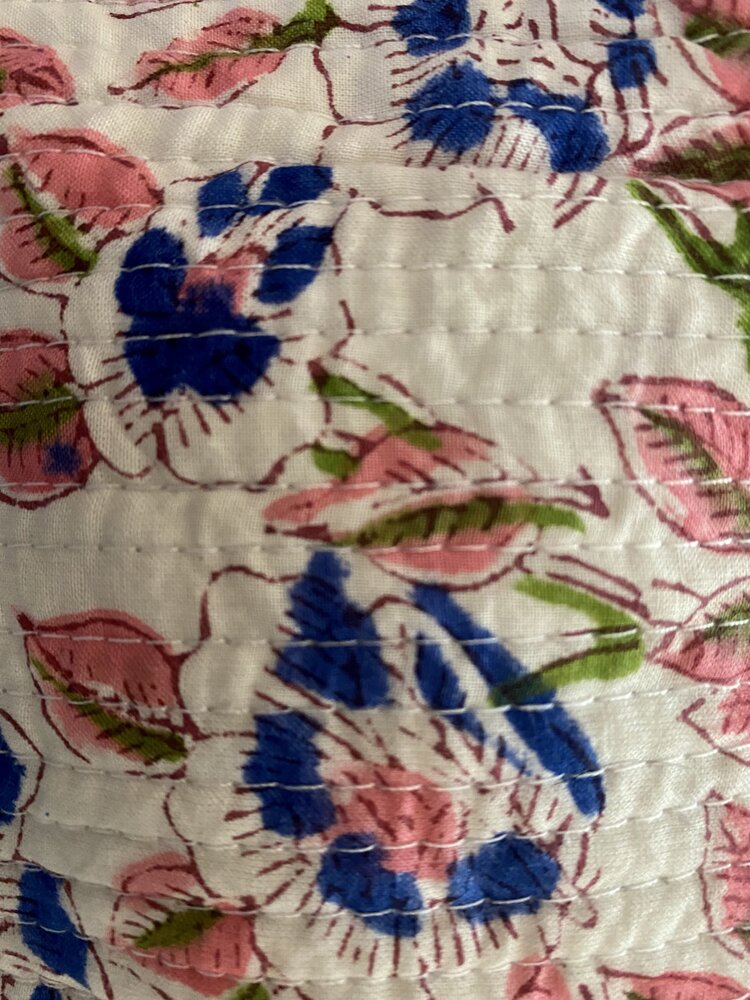 Floral toiletry bag 100% cotton