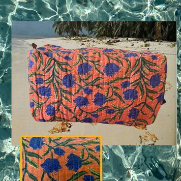 Floral toiletry bag 100% cotton Floral toiletry bag 100% cotton