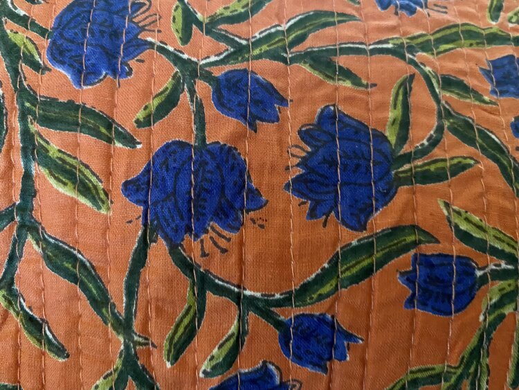 Floral toiletry bag 100% cotton