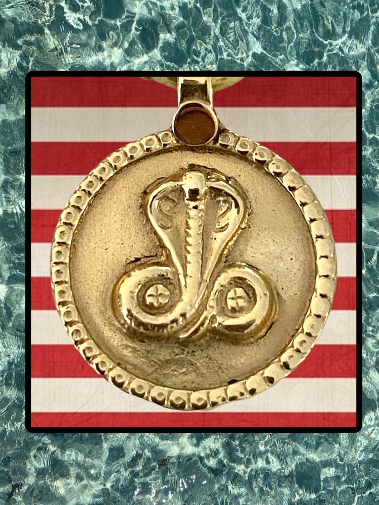 Large Cobra protection amulet 14 crt