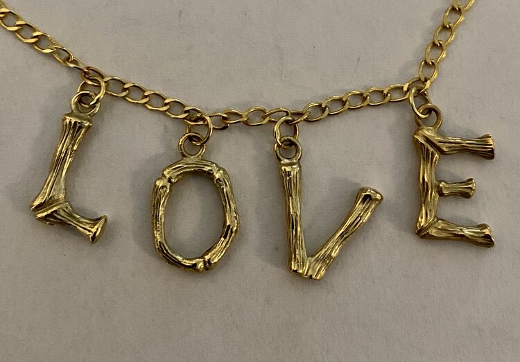 Bamboo Love necklace 14 crt