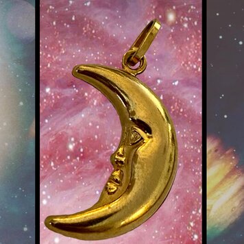 Large half moon charm