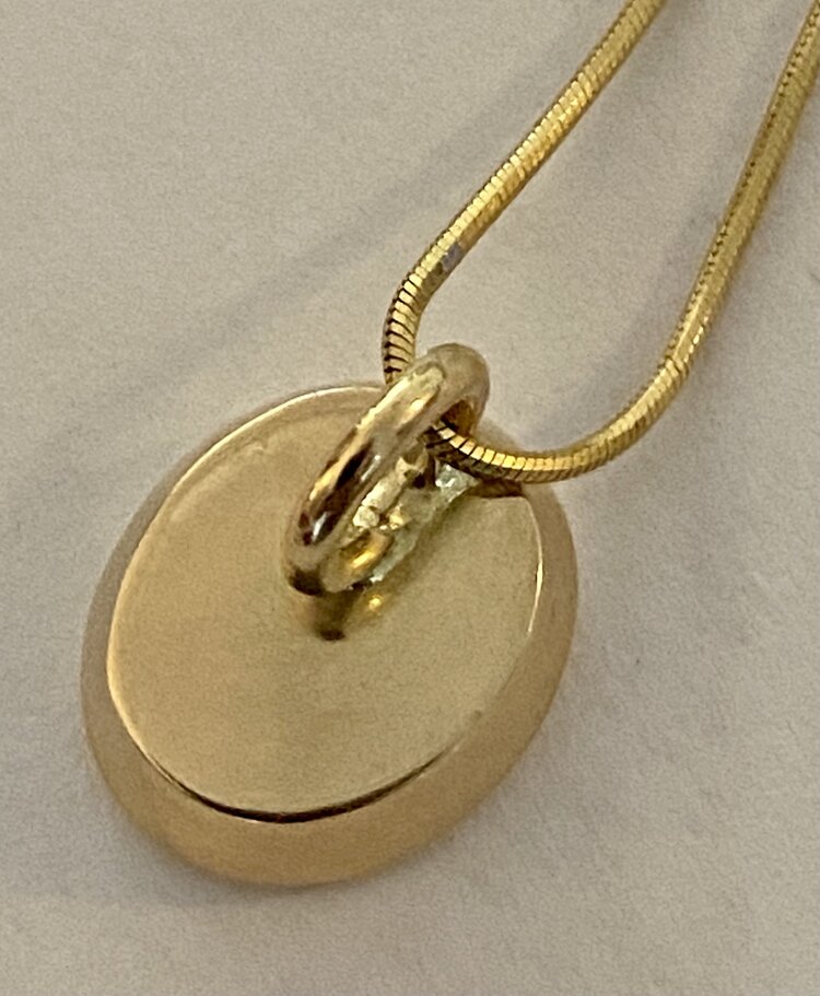 Carnelian palm signet slide charm 14 crt