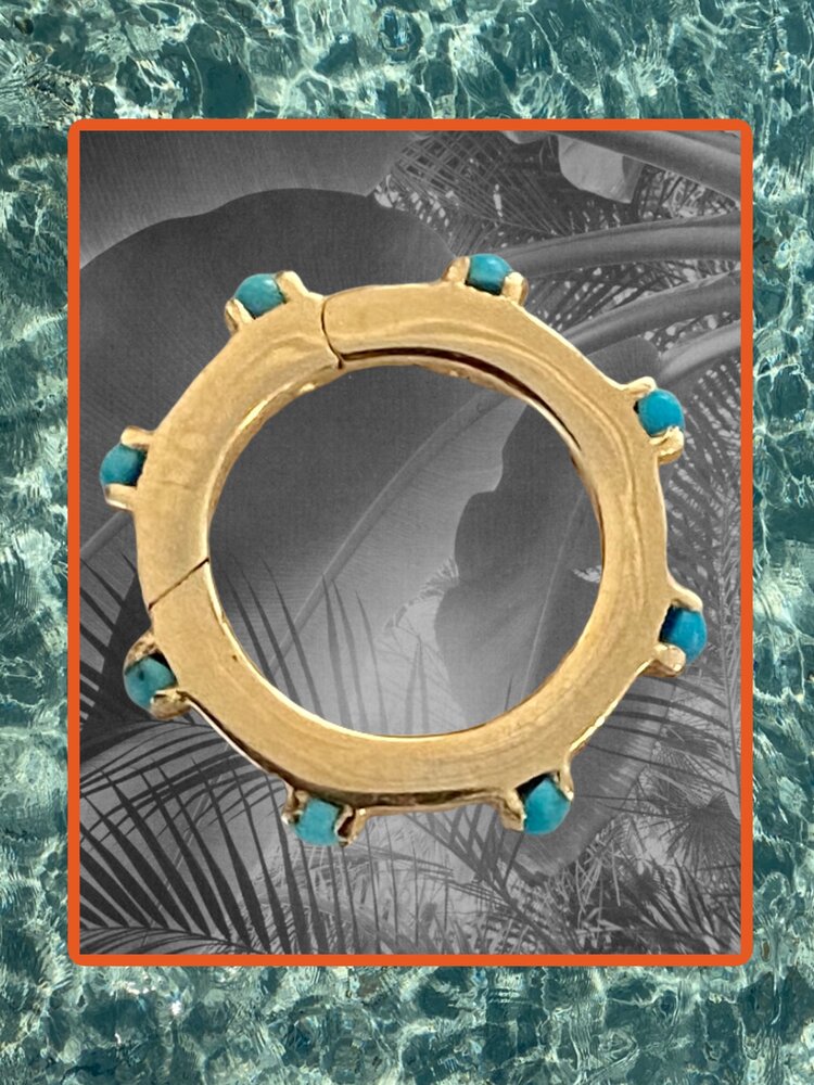 uoise spike necklace connector 14 crt gold