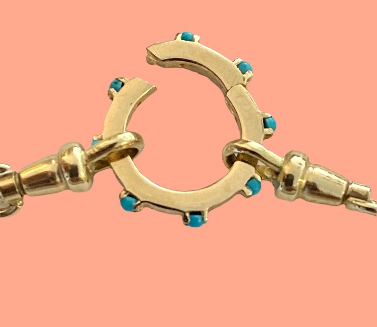 uoise spike necklace connector 14 crt gold