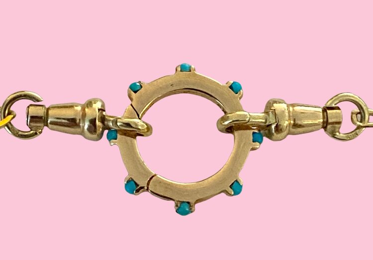 uoise spike necklace connector 14 crt gold